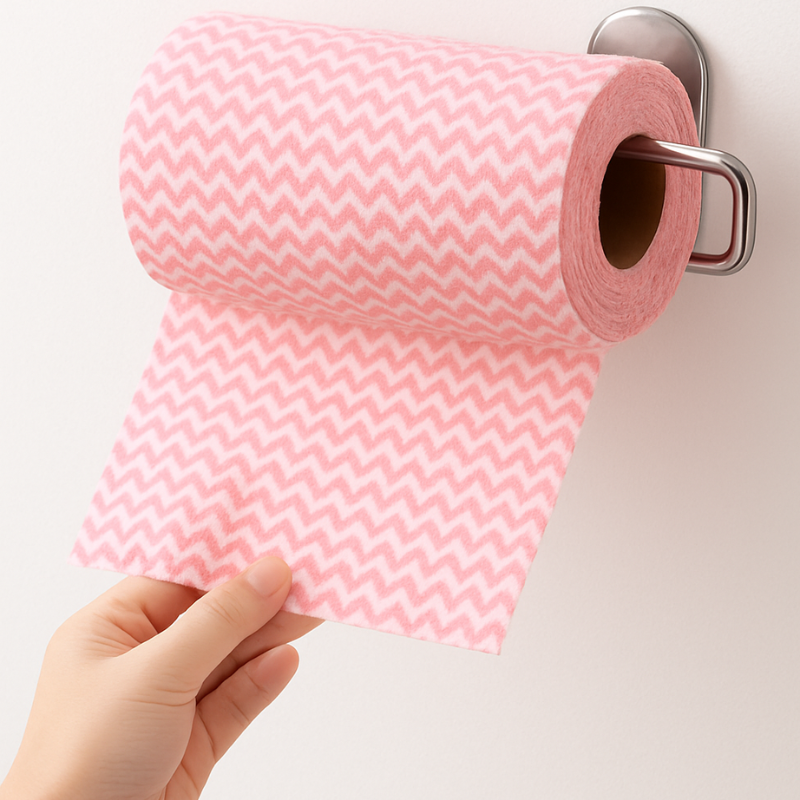 40 Pulls Disposable Cleaning Tissue Roll – Multi-Purpose Thick & Absorbent Kitchen Wipes for Home, Office & Car Cleaning (Random Colours)