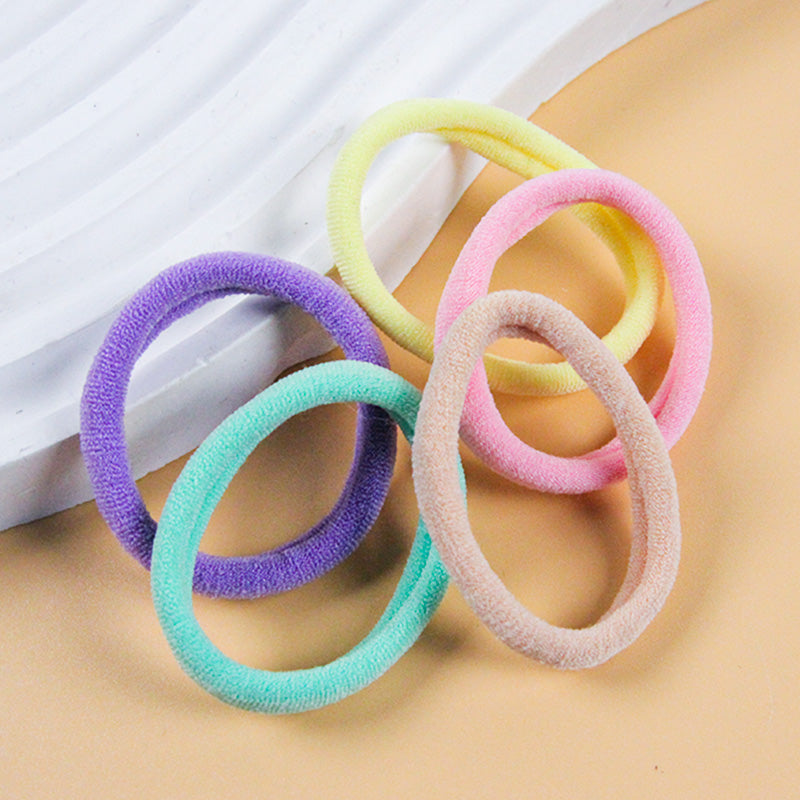 Basic Elastic Hair Ring Rubber Bands (20 Pcs) – Soft, Stretchable Hair Ties for Daily Use