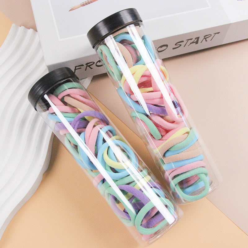 Basic Elastic Hair Ring Rubber Bands (20 Pcs) – Soft, Stretchable Hair Ties for Daily Use