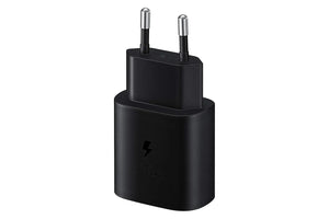 Front view of Samsung Original 15W Type-C Fast Charger Adapter in black