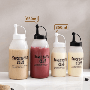 1 Pc 650 ml Squeeze Sauce Bottle Salad Sauce Food Grade Pointed Mouth Ketchup Bottle