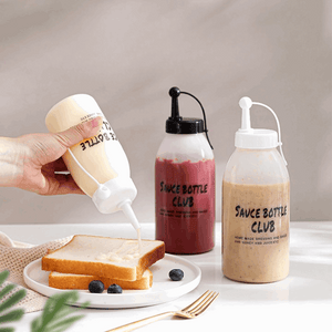 1 Pc 650 ml Squeeze Sauce Bottle Salad Sauce Food Grade Pointed Mouth Ketchup Bottle