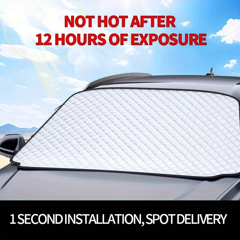 Premium Car Sunshade - Ultimate UV Protection & Heat Blocker for Windshield (Pack of 1)