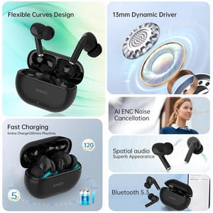 Demonstration of SHKOD AirLits1 Pro earbuds' IPX54 water and dust resistance