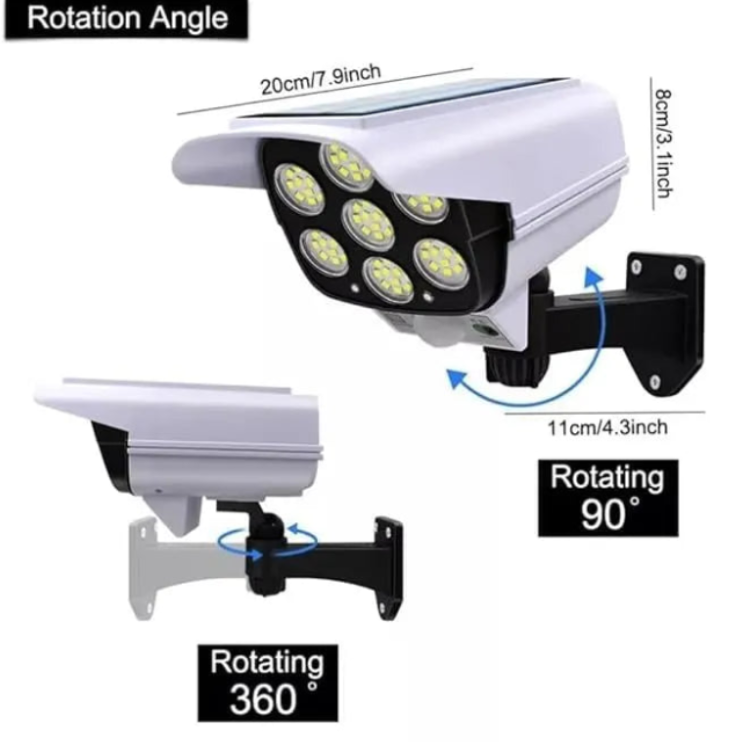 Camera Shape Solar Motion Sensor Light – Outdoor Waterproof LED Security Lamp for Home, Garden & Pathway