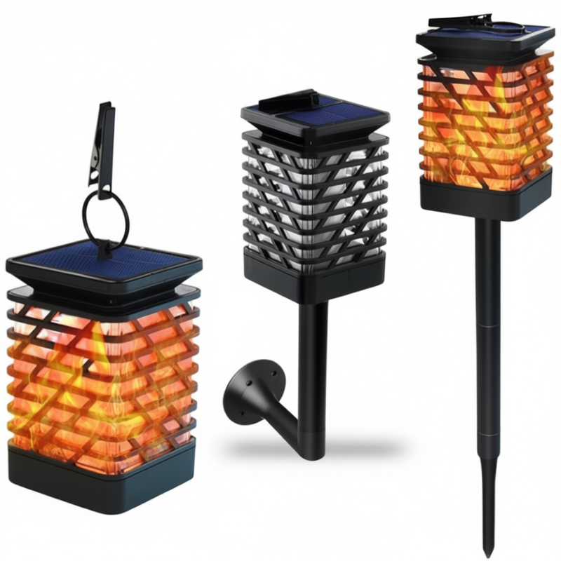 Solar Flame Lantern Light – Waterproof Outdoor Hanging Garden Lamp for Home, Balcony & Pathway Decoration (Pack of 1 Pc)