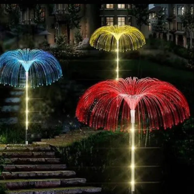 2 Pcs Solar Decorative Jellyfish Lights – Color Changing Waterproof Outdoor Garden Lamps