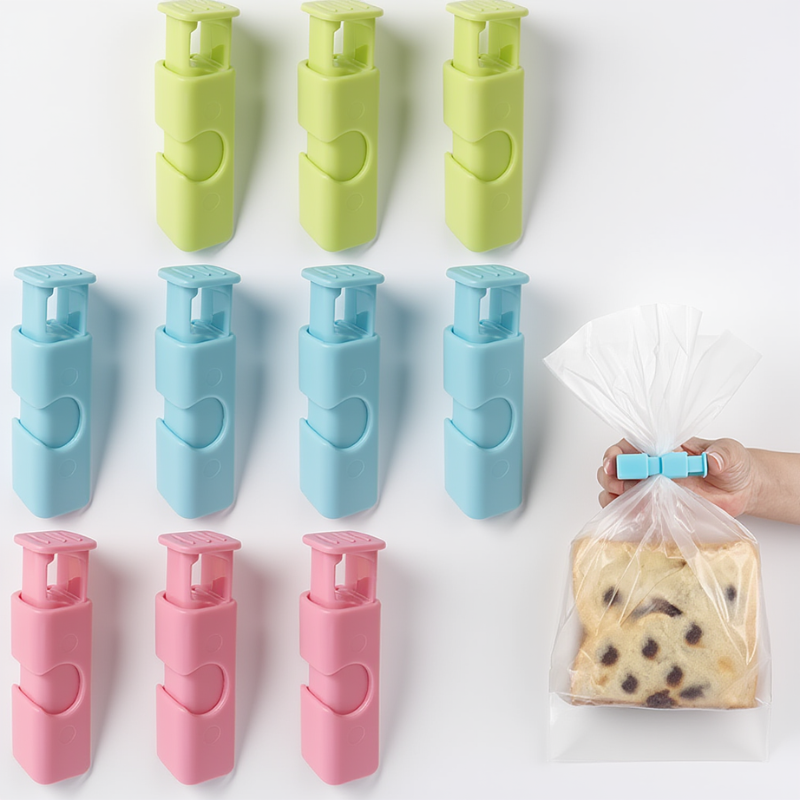 Reusable Slip-Grip Bag Sealing Clip – Quick Lock Food Storage Cinch (Random color- Pack of 3)