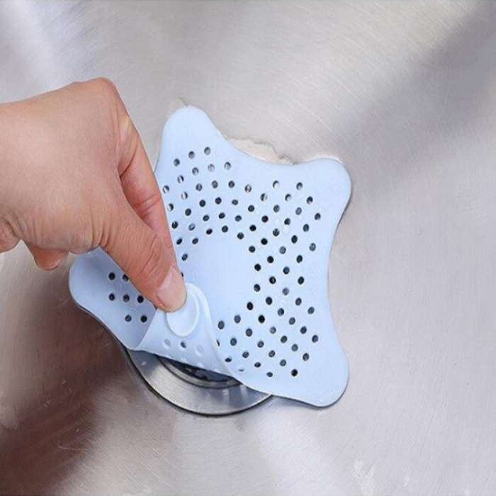 Star Shape Hair Catcher – Multi-Use Drain Stopper & Filter for Bathroom, Kitchen Sink & Shower (Random Colors-Pack of 1)
