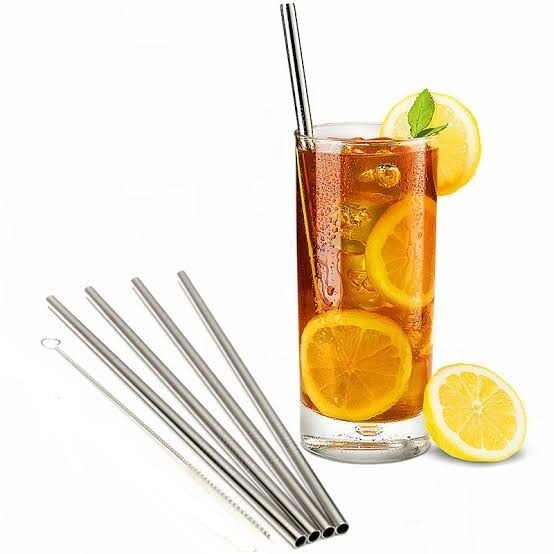 Reusable Stainless Steel Drinking Straws ( 4 in 1)