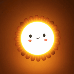 Smiley Sun Shaped LED Night Lamp (Random Colors)