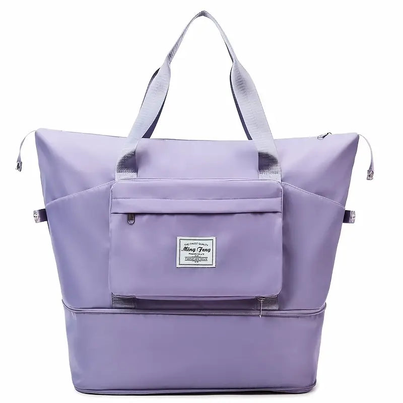 Oxford Fabric Large Capacity Travel Bag – Foldable & Expandable Waterproof Duffel Bag | Collapsible Handbag for Travel, Gym, Overnight & Weekend Trips