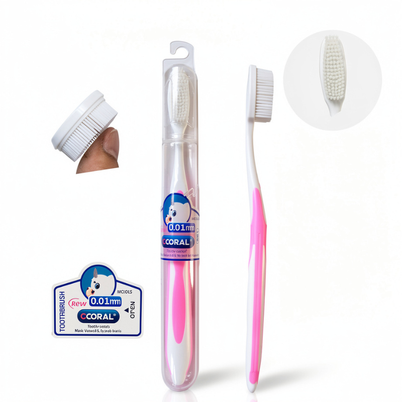 Silicone Soft bristle Toothbrush with Holder – Hygienic Travel-Friendly Toothbrush Set with Protective Case for Home & Travel