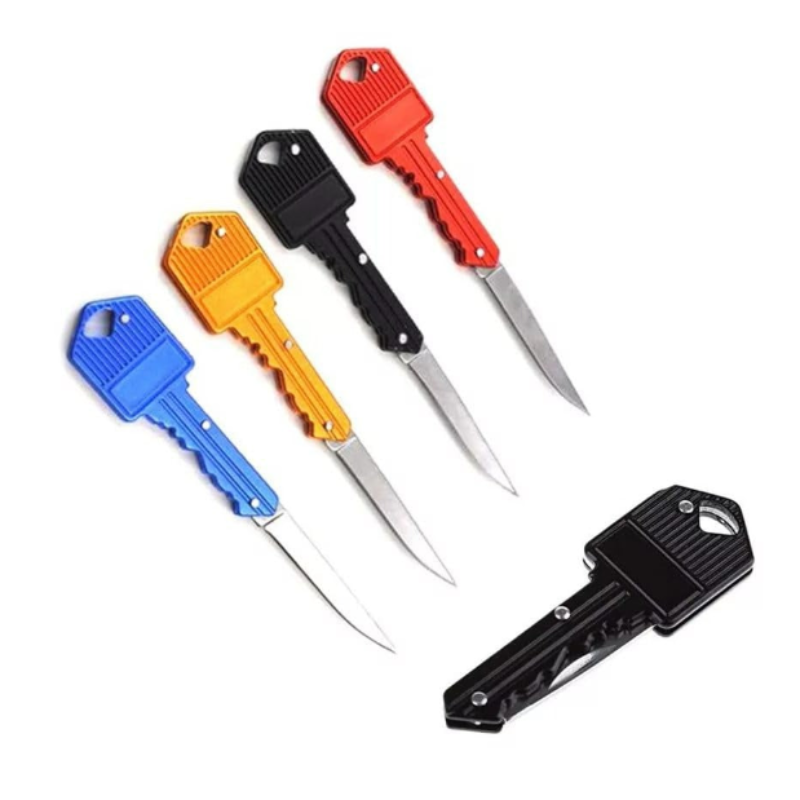 Mini Folding Key Cutter – Stainless Steel Box Opener for Keychain & Everyday Carry (Random color-Pack of 1)