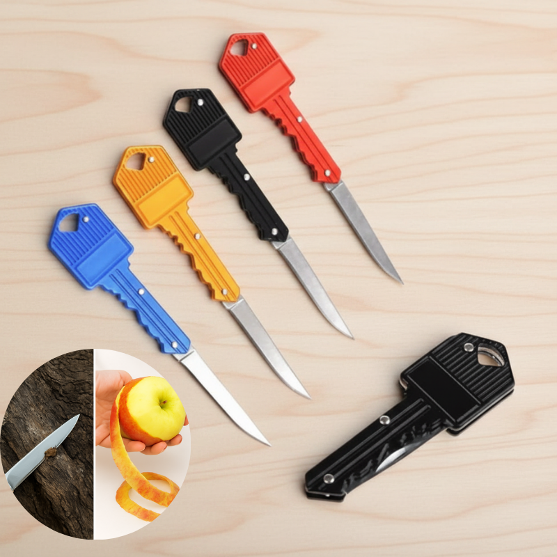 Mini Folding Key Cutter – Stainless Steel Box Opener for Keychain & Everyday Carry (Random color-Pack of 1)