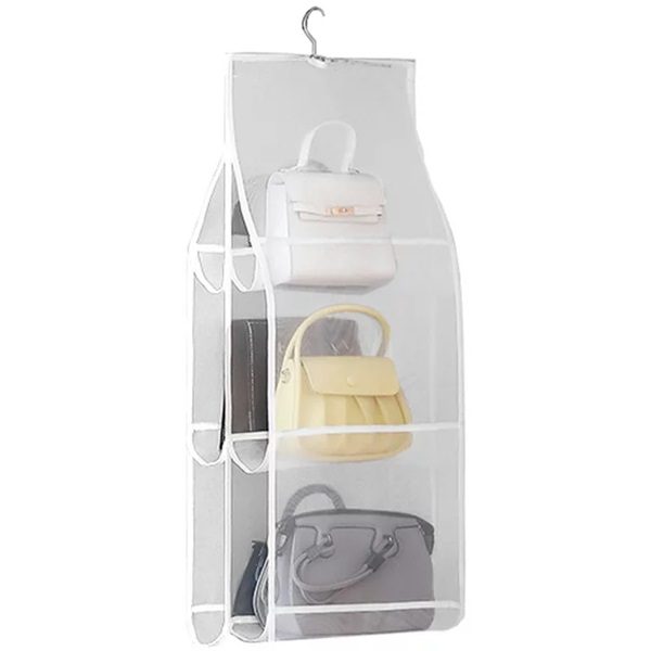 6 Pocket Hanging Handbag Organizer for Wardrobe Closet Transparent Storage  Bag Door Wall Clear Sundry Shoe Bag with Hanger Pouch - Price history &  Review, AliExpress Seller - Loluo Store