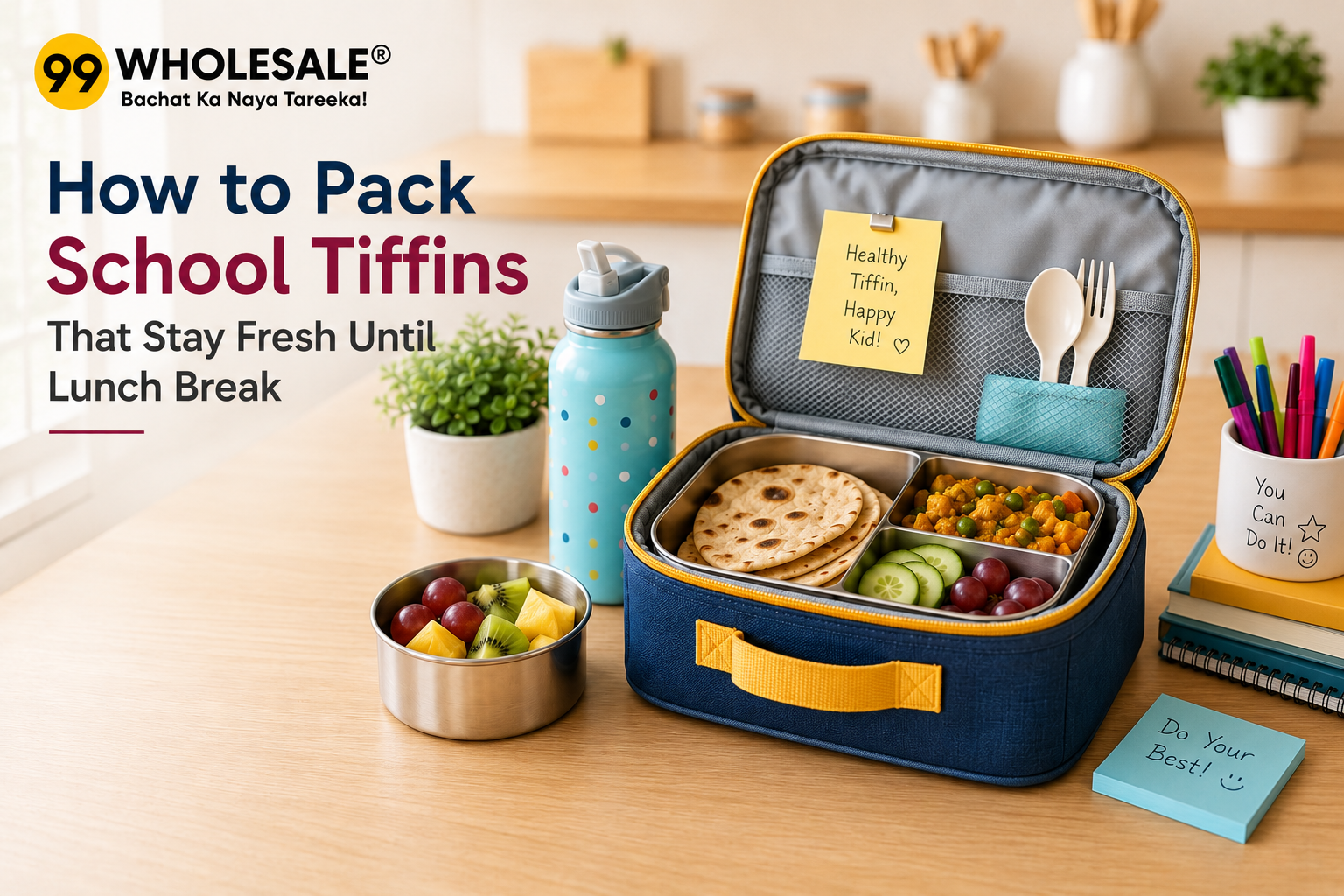 How to Pack School Tiffins That Stay Fresh Until Lunch Break