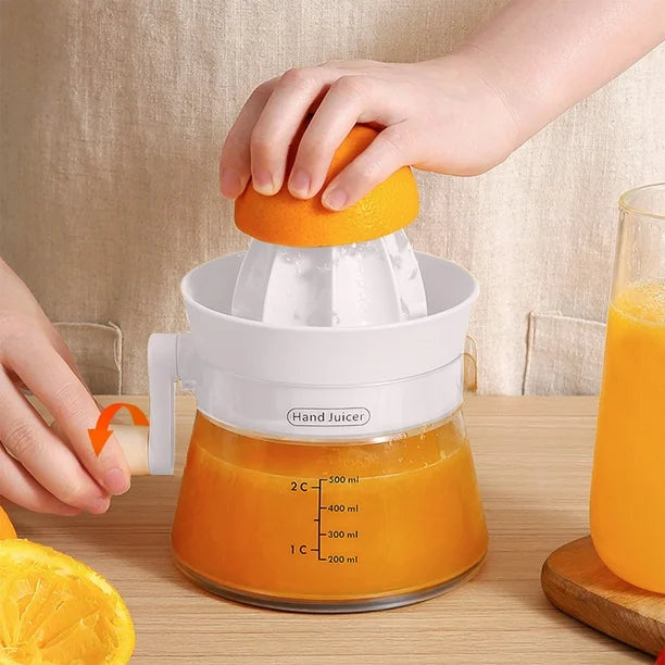 500ML Manual Orange Squeezer – Hand Press Lemon & Lime Juicer with Measurement Scale