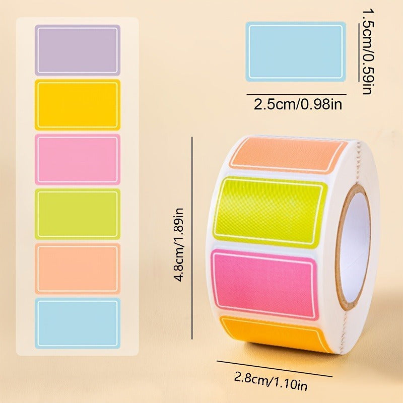 500 Color Label Stickers, suitable for all kinds of label stickers, for office and school supplies classification and marking, handwritten name tags