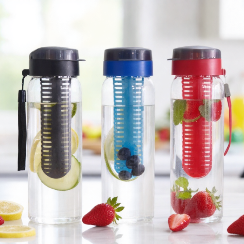 1000ml Fruit Infuser Water Bottle – Plastic Detox Bottle with Infuser ...