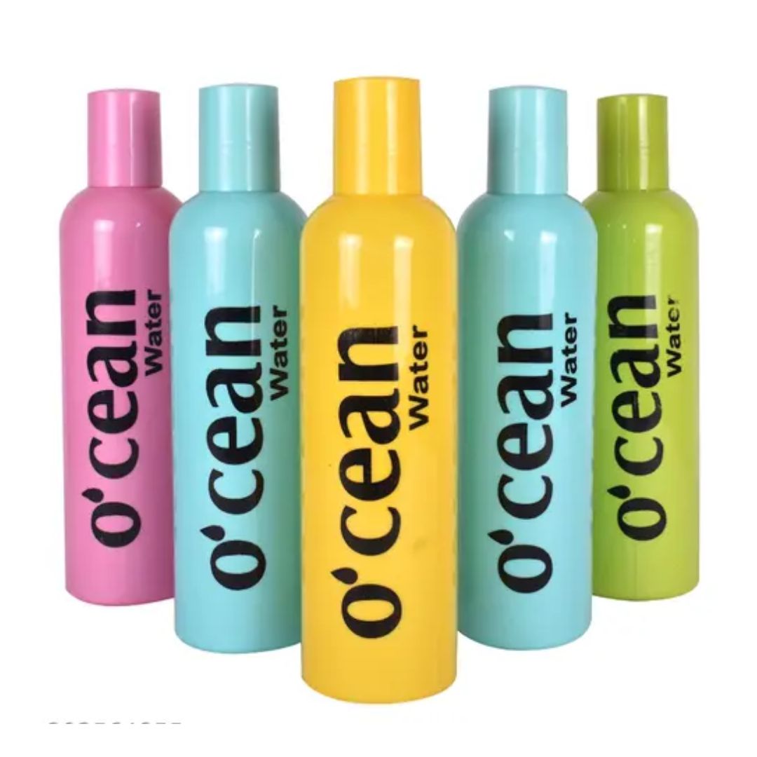 Ocean-Inspired Water Bottle - With Flip Cap,Portable Drinking Bottle (Random Color) (Pack of 1)