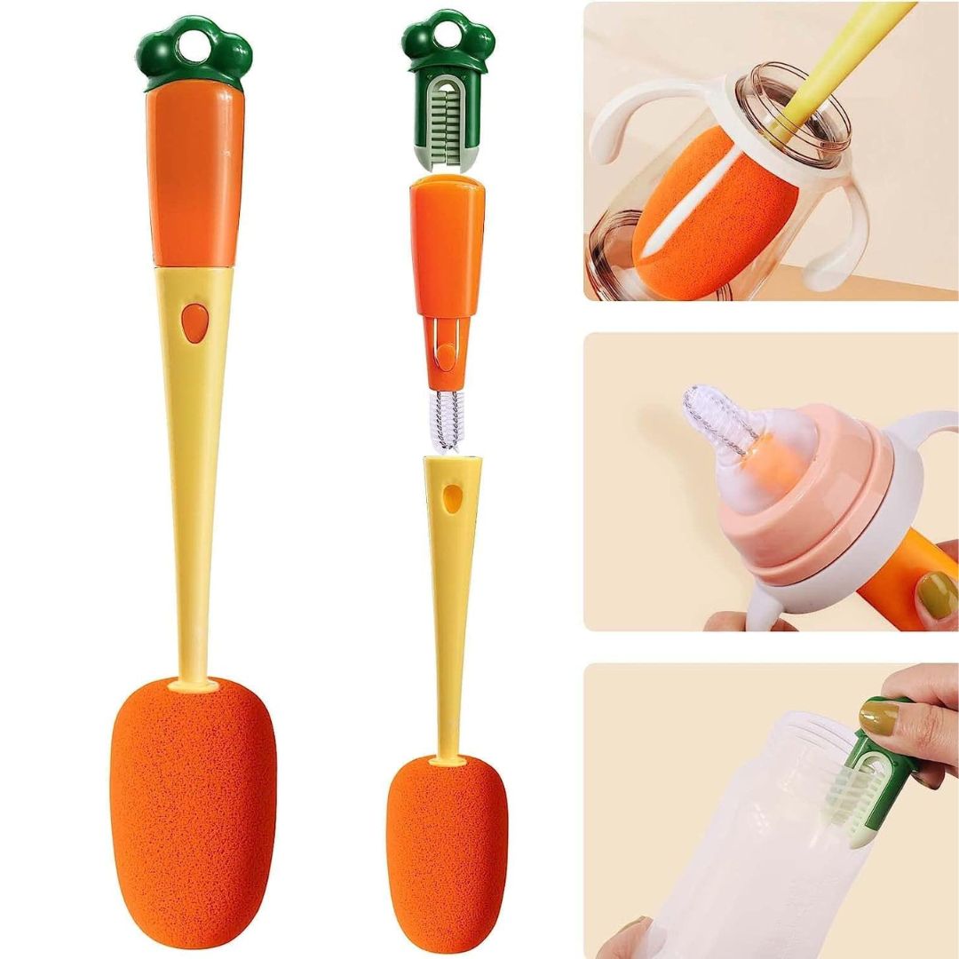 Multifunctional Cup & Bottle Cleaning Brush – Easy Scrub for Water Bottles, Cups, and Tumblers (Random color-Pack of 1)