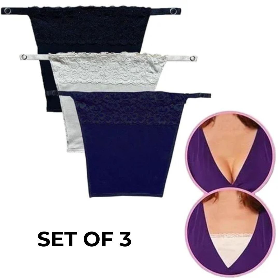 Cami Secret Set of 3 Camisole - Black, Beige & White - Soft Stretchable Innerwear for Women