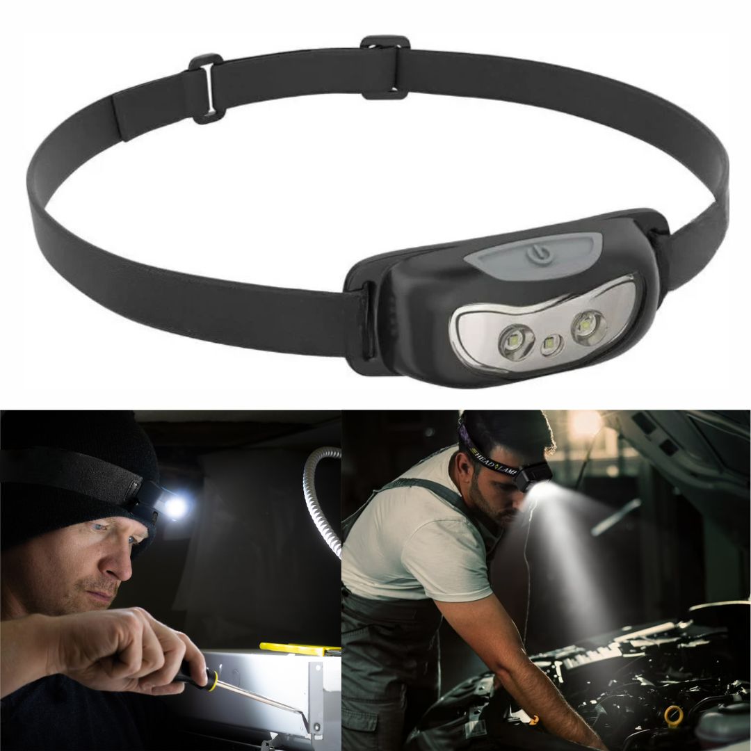 Multifunctional Head Light - Adjustable, Rechargeable, Hands-Free Headlamp for Outdoor & Indoor Use (Pack of 1)