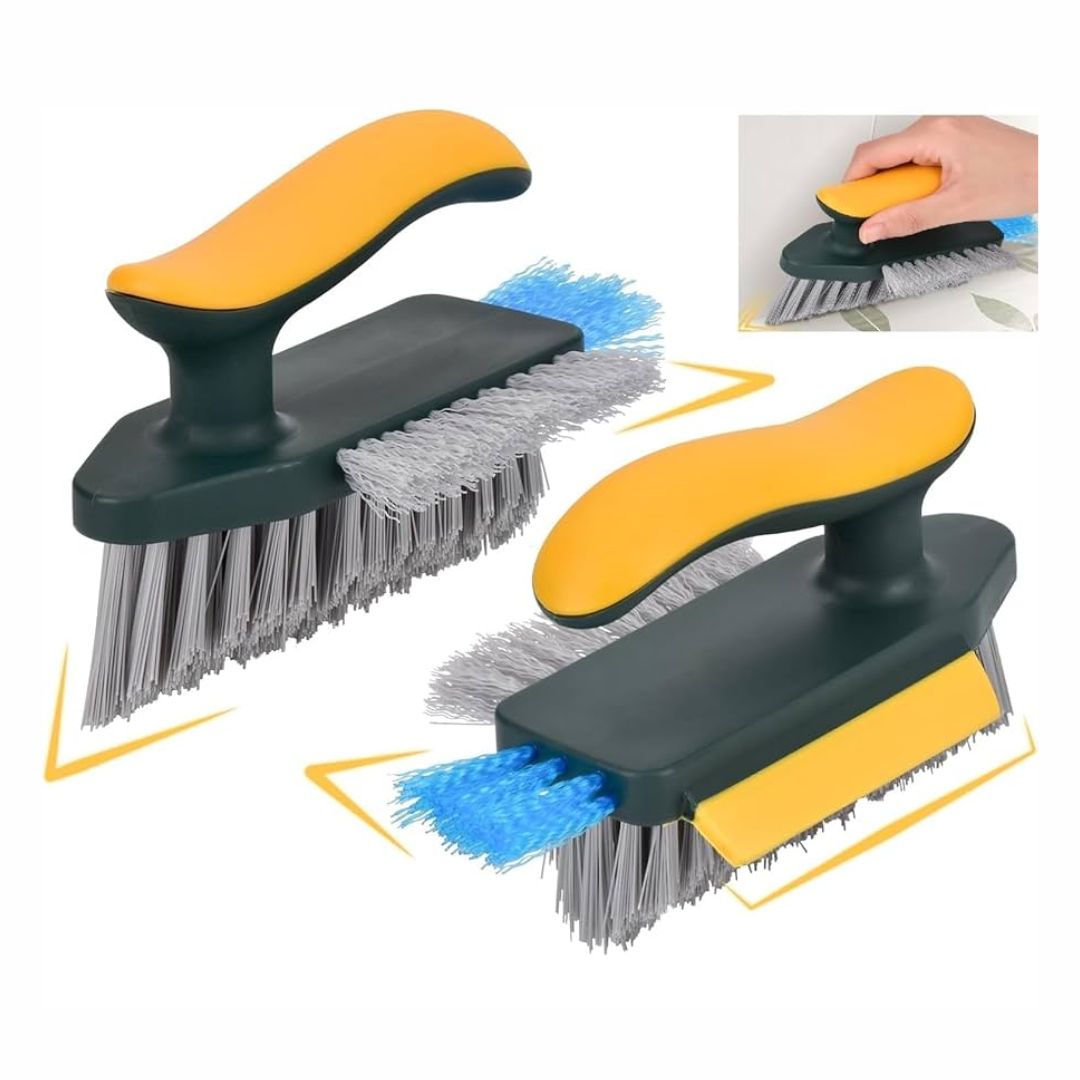 4 in 1 V-Shape Multifunctional Scrubber Brush, V-Shape Gap Scrub Brush Crevice Cleaning Brush Tools, Multifunctional scrubbing (Pack of 1)