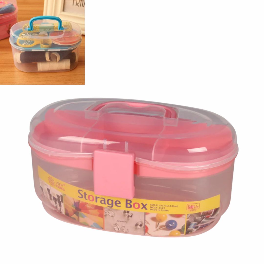 Large Capacity Multipurpose Storage Box – Home & Office Organizer for Accessories (Random color-Pack of 1)