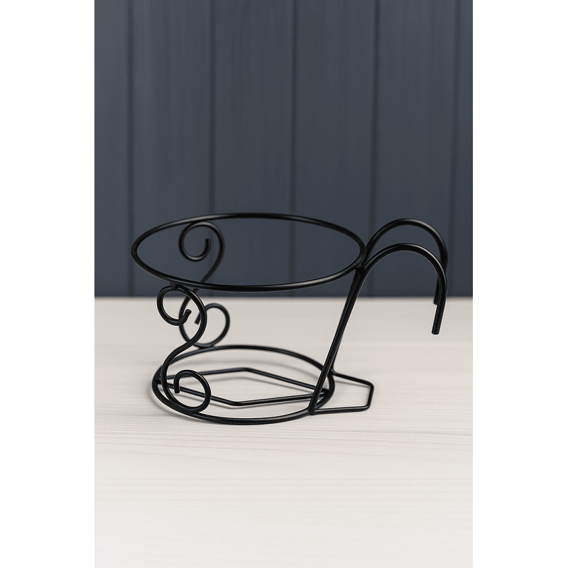 Large Black Metal Hanging Flower Pot Holder (Pack Of 2)
