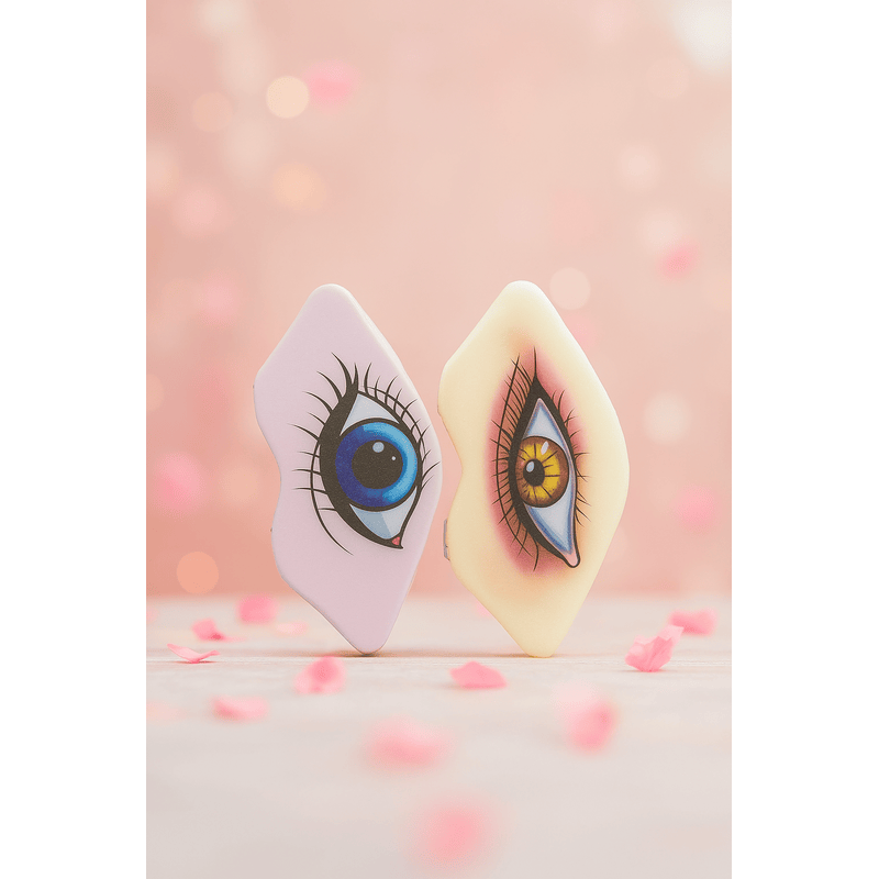 Lip Shaped Eye Print Mirror