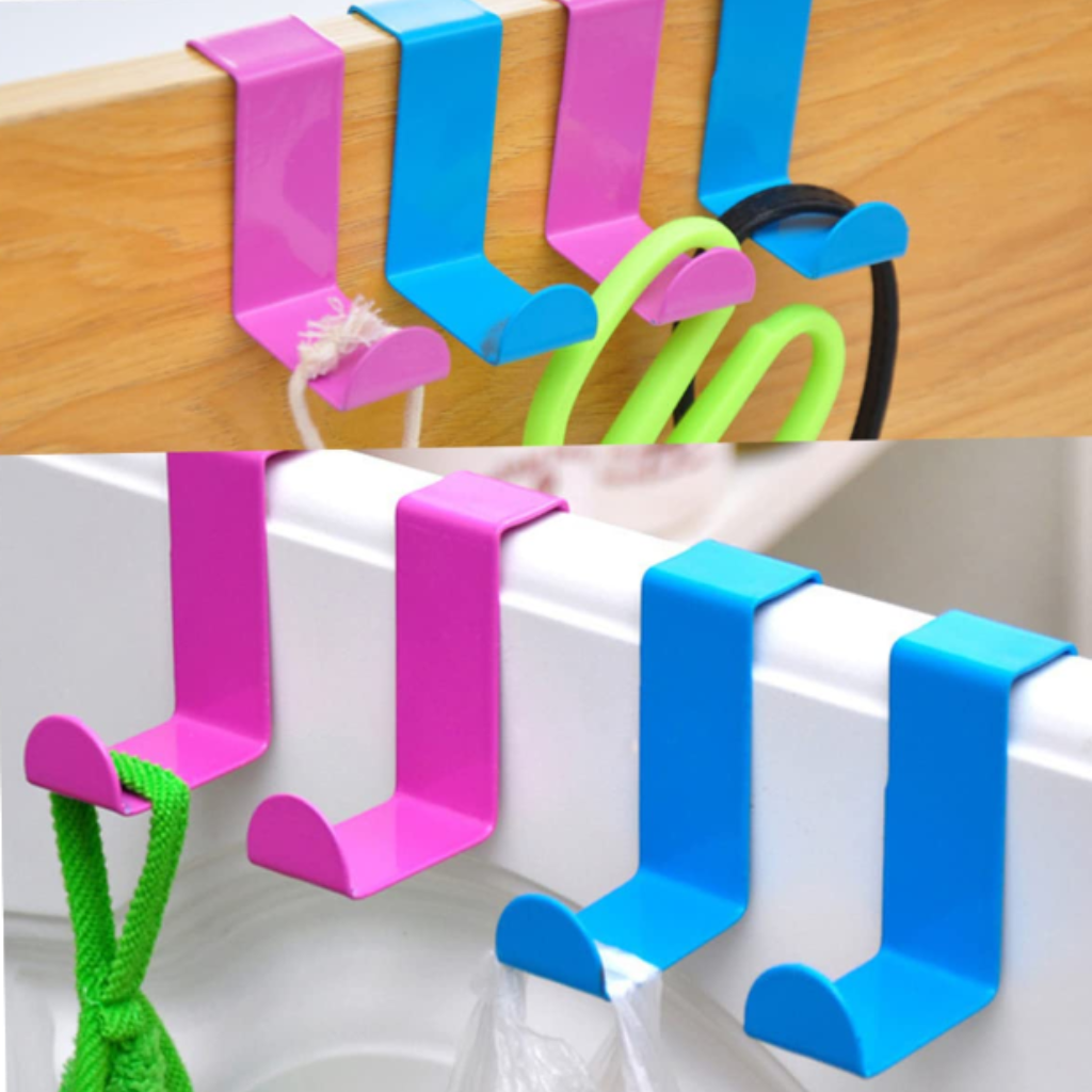 S Shape Metal Hooks – 2 Pc Multi-Use Hanging Storage Organize (Random color)