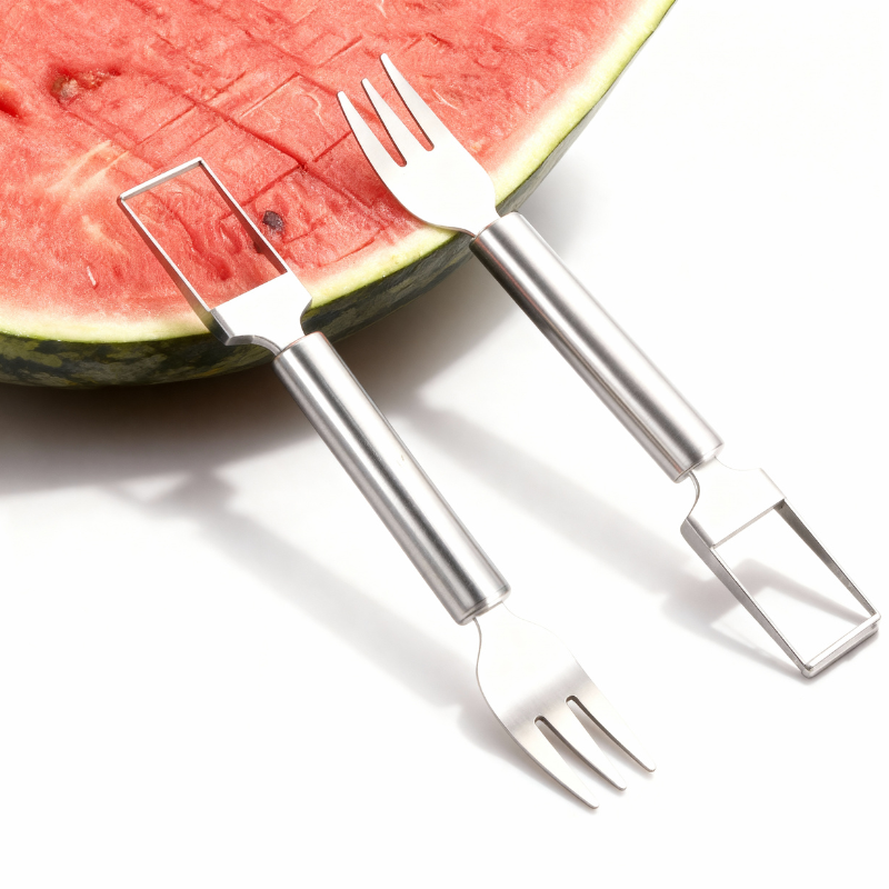 2 in 1 Watermelon Slicer Cutter & Spoon – Dual Function Fruit Slicer, Scooper & Server for Easy Fruit Preparation(Pack of 1)