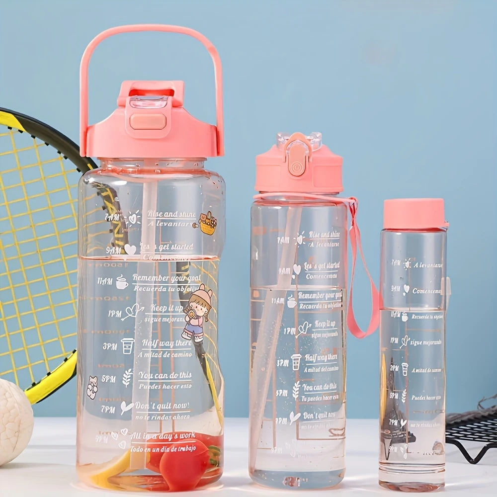 Computer Water Bottle Buy 3pcs Durable PC Material Water Bottle Set Online - 99wholesale