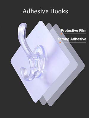 Hook for Wall Adhesive Hook for Bathroom Towel and Kitchen Utensils ABS Plastic Material Self Adhesive Heavy Duty Home Kitchen Office Door Organizers Accessories (Pack of 2)