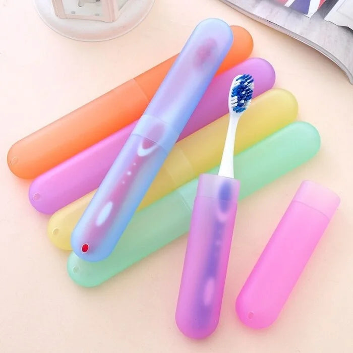 5 Pcs Plastic Toothbrush Cover, Anti Bacterial Toothbrush Case Box, Portable Toothbrush Container For Travel