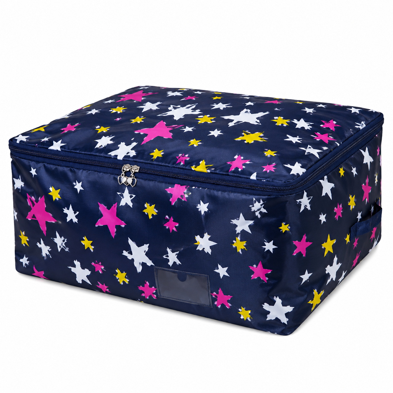 Polka Dot Storage Bag – 105 Ltrs Large Capacity Organizer for Clothes, Blankets & Bedding (Random color-Pack of 1)