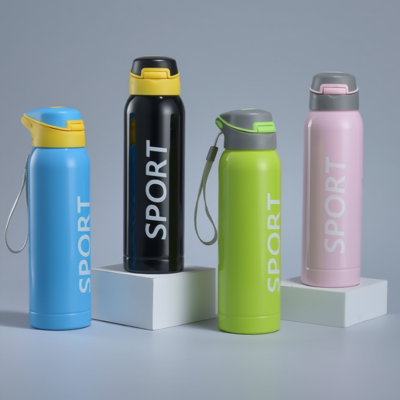 Sport Stainless Steel Hot & Cold Water Bottle – 500 ML Double Wall Insulated Flask for Gym, Office & Travel (Random color-Pack of 1)
