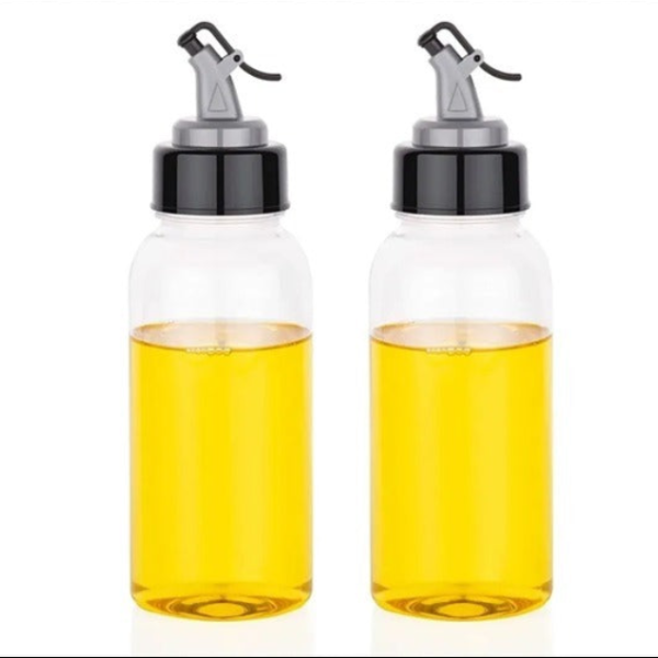 500ml Plastic Oil Dispenser Bottle with Leakproof Cork – Oil, Vinegar & Sauce Pourer for Kitchen Use(Pack of 1)