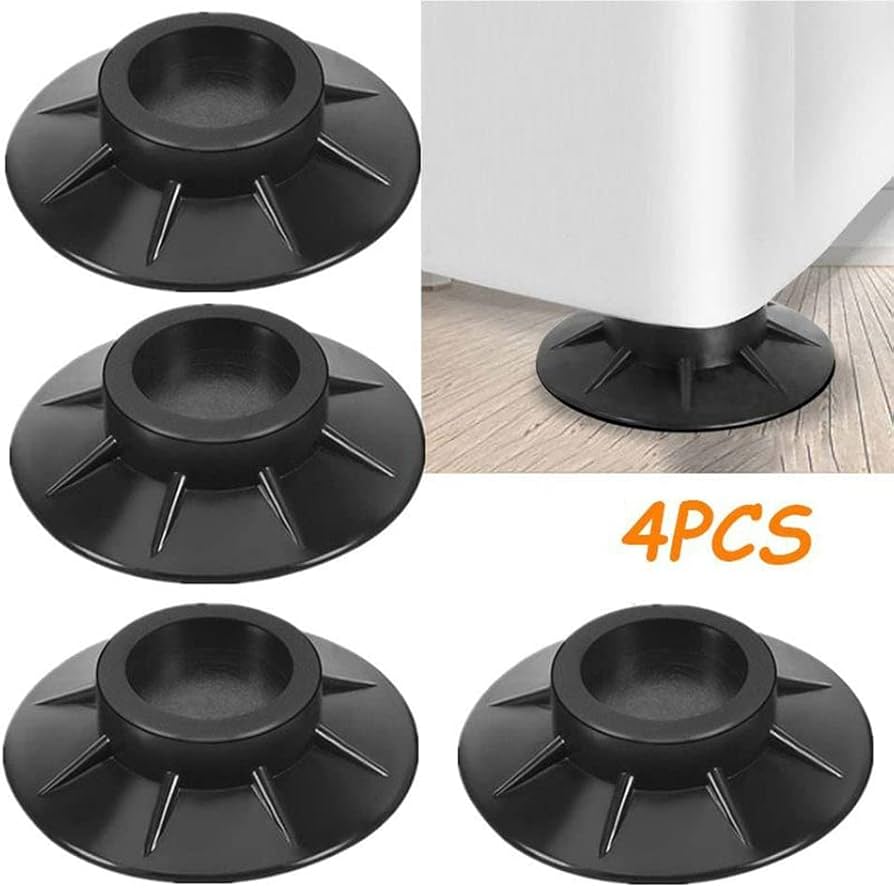 Super Vacuum Anti Slip Vibration Rubber Pads - Appliance Stabilizer (Pack Of 4)