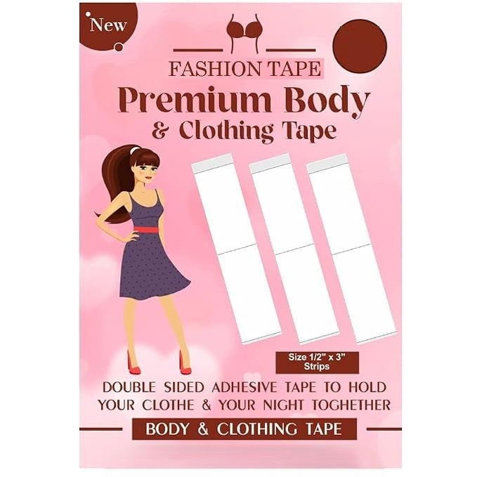40 Strips Double Sided fashion dressing Tape  Body Clothing Stickers Invisible Double-sided Body Tape (Fabric and Skin Friendly)