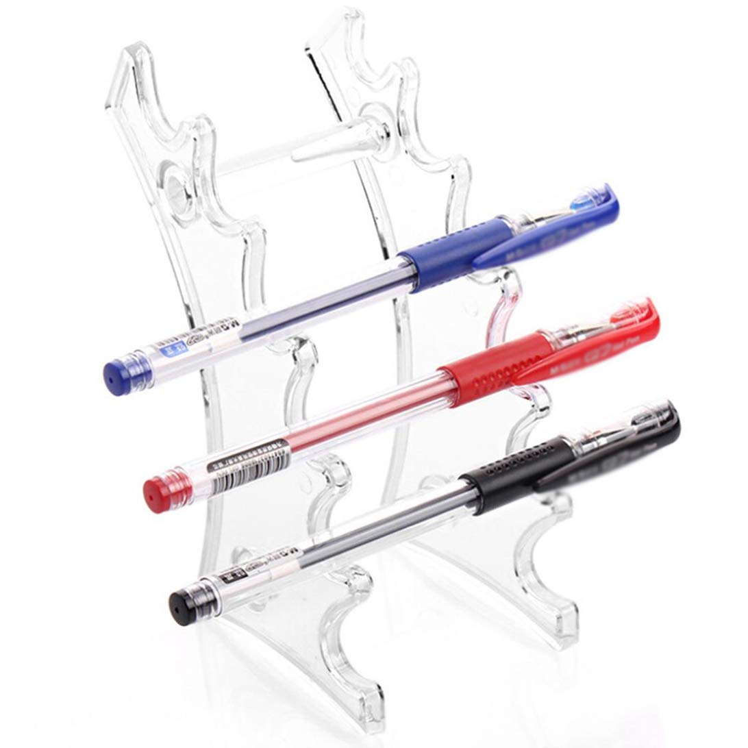 Pen Holder Stand Creative 6 Slots Horizontal Pen Display Stand