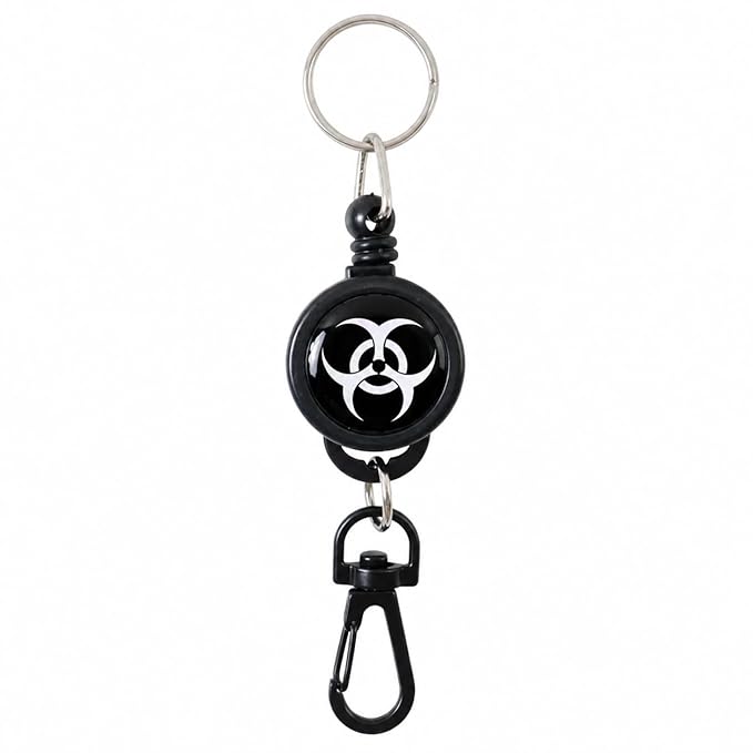 Strong Wire Retractable Keyring | Heavy-Duty Pull Reel Key Holder with Clip (Pack of 1)