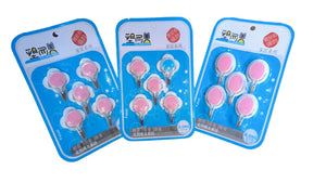  Self-adhesive sticky hooks, cute character design, pack of three. Easy peel and stick wall hooks for home and kitchen organization. No drill mounting plastic hooks for hanging keys, lightweight items. Colorful and practical storage solution.