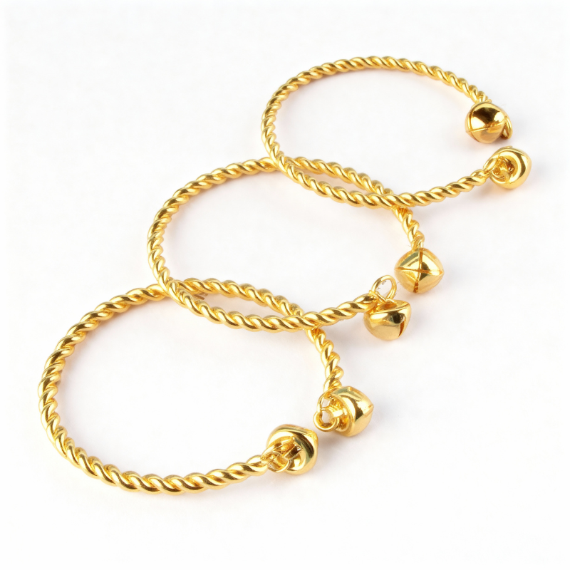 Twisted Bell Gold Bracelet – Stylish Fashion Bracelet for Women & Girls
