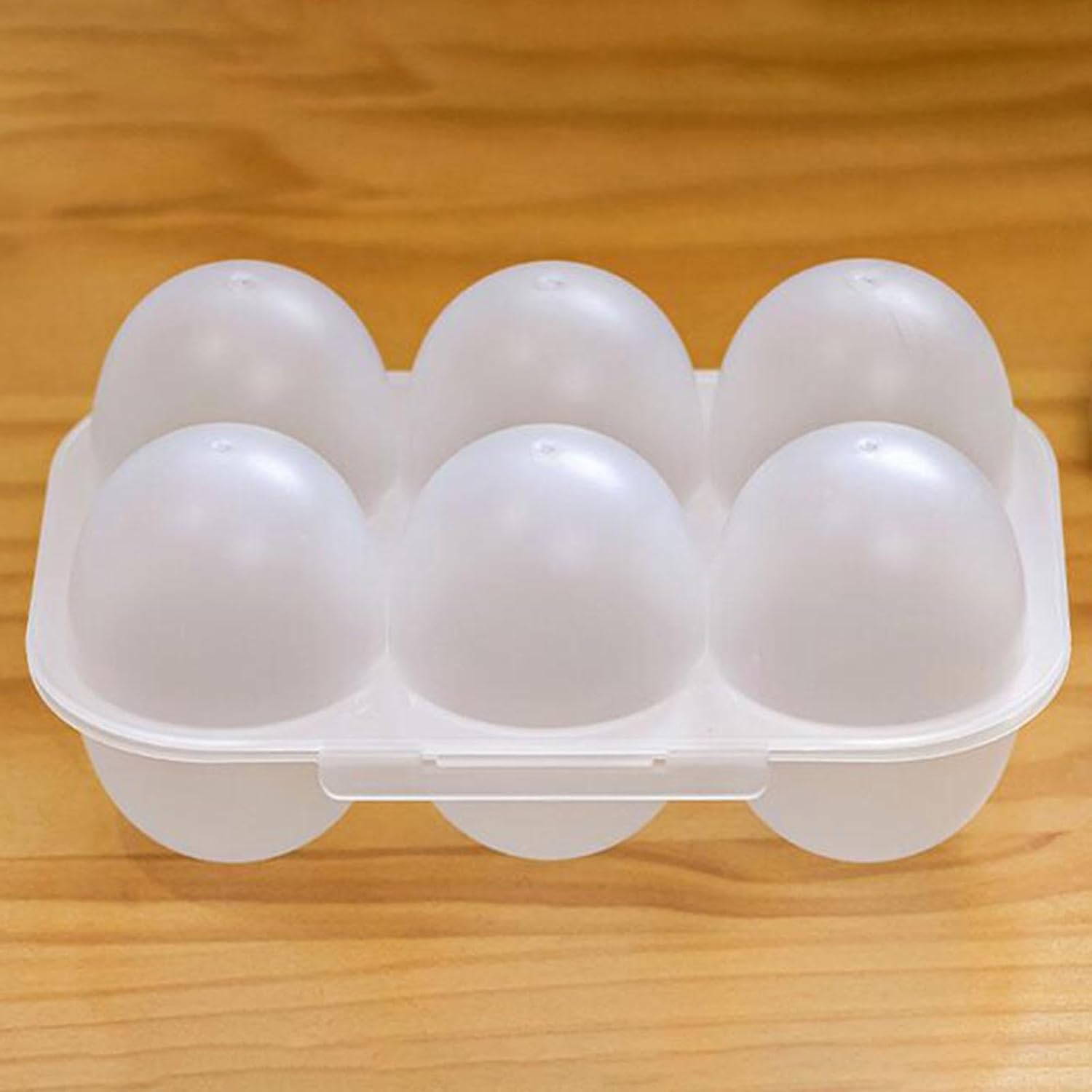 6-Grid Egg Storage Container Box – Stackable Refrigerator Egg Holder with Lid for Kitchen & Travel Use (Pack of 1)