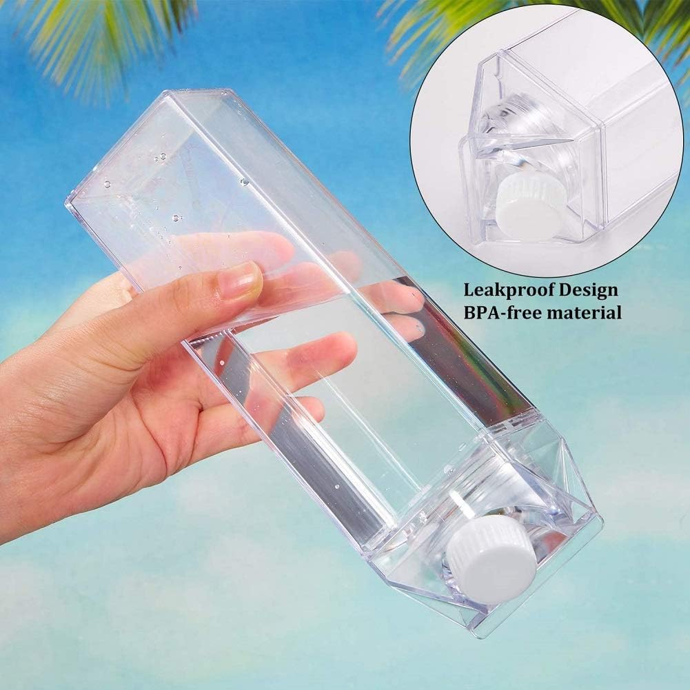 Transparent Milk Carton Water Bottle 500ml