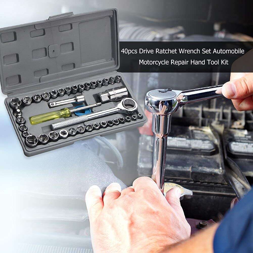 40 in 1 Pcs Hex Wrench Tool Screwdriver and Socket Kit Set (Metal and Steel) (Multicolor) (40 Pcs)