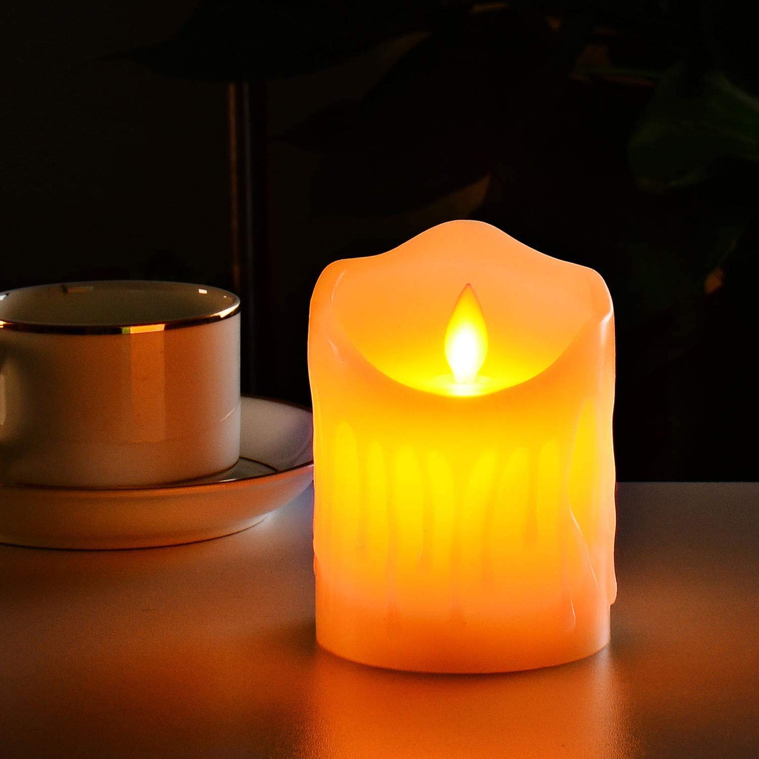 LED Flameless Flickering Candle Set (Pack of 2)